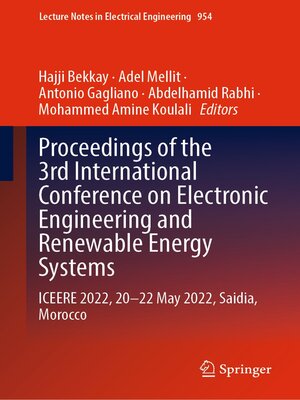 cover image of Proceedings of the 3rd International Conference on Electronic Engineering and Renewable Energy Systems